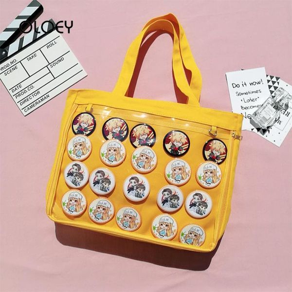 

harajuku ita bag lolita style lovely canvas handbag kawaii clear bag schoolbags for teenage girls candy sweet itabag shouler