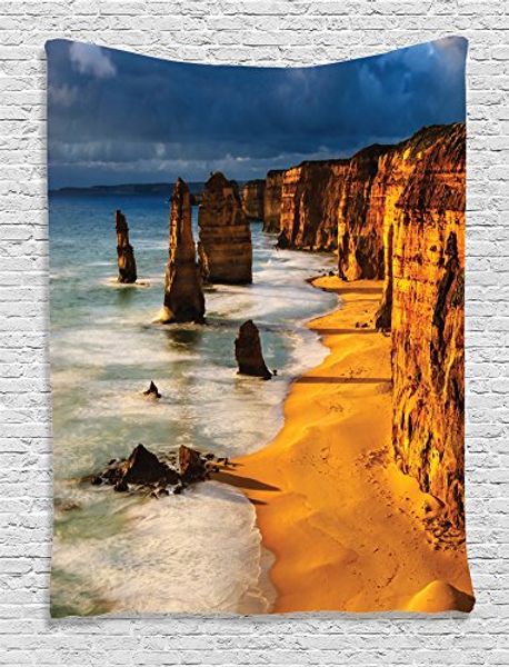 

seaside tapestry twelve apostles australia sunset great ocean road coast cliff by sea picture living room dorm wall hanging