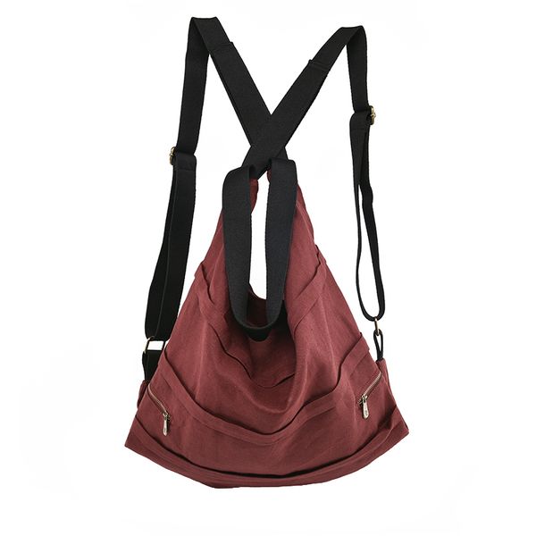 

large capacity girls canvas backpack original design fashion cotton and linen travel bag leisure wild student shoulder boho chic