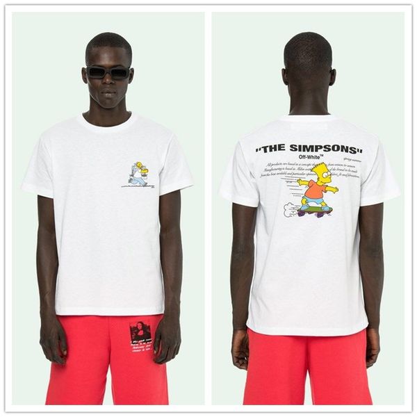 

19ss Luxury American High Quality Simpson Skateboard T-shirt Fashion Mens Designer Women T Shirt Casual Tee