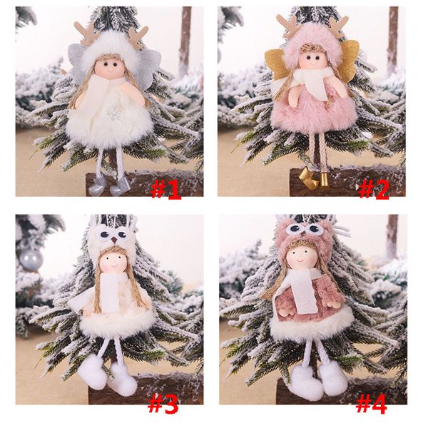 

плюшевые куклы украшение рождественской елки вися мини xmas плюшевой angle pendant ornament партия подарки home decor 4 стилей hh9-2509
