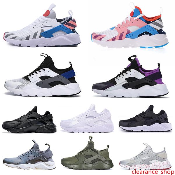 

new huarache 4.0 1.0 men women running shoes hurache triple white black huaraches women mens trainer huraches sports sneakers 36-45