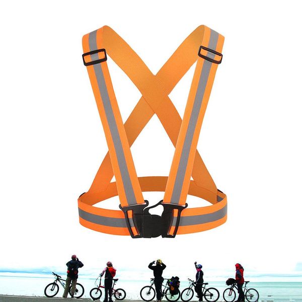 

cycling motorcycle reflective vest adjustable adjustable, Black