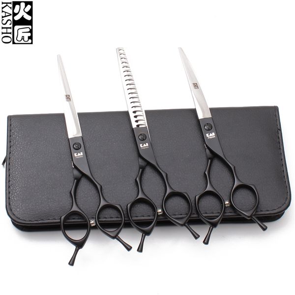 

7" 19cm 440c black puppy grooming scissors dogs cutting shears cats thinning scissors down curved shears pets h3009