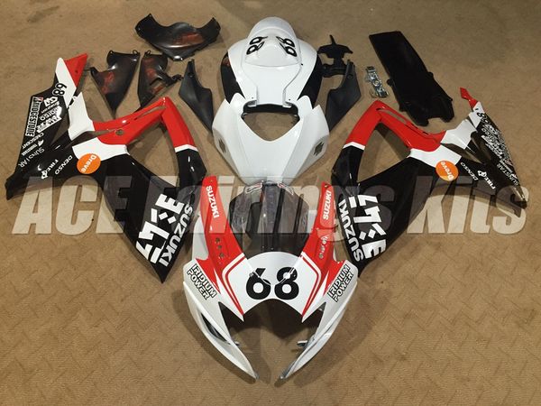 

новые обтекатели abs для мотоцикла suzuki gsxr 600 750 k6 06 07 gsxr-600 gsxr750 gsxr600 gsxr-750 2006 2007 черный красный белый 68