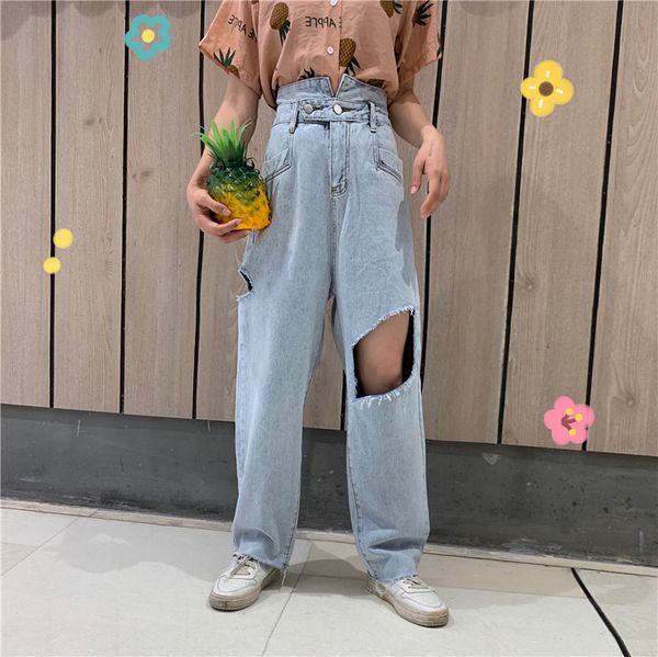 

violet cowboy female wide-legged fashion new pants, Blue