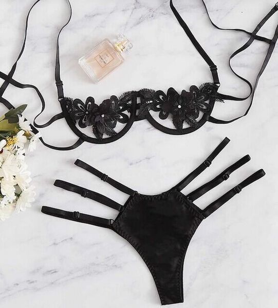 

sexy bra set new 2019 мода sexy белья женский набор кружева бюстгальтеры беспроводной бюстгальтер трусики нижнее белье babydoll повседневный, Red;black