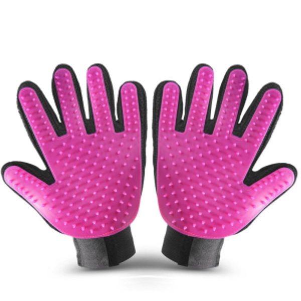 

silicone gloves for pet dog,cat pet cleaning fur gloves, pet grooming gloves, silicone dog bath massage brush pink
