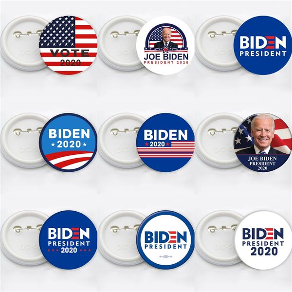

8 styles joe biden brooch 2020 us presidential election biden badge tinplate election badge party favor 6066 3000 1pcs#903