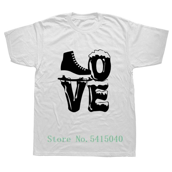 

катание на коньках любовь смешные футболки мужчины уличная летняя harajuku с коротким рукавом o шеи черная футболка, White;black