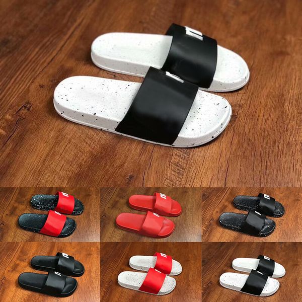 

Hot Summer Mens Womens Fashion Luxury Black White Red Sandals Designer Shoes Youth Wide Flat Slippery Sandals Slipper Flip Casual Shoes