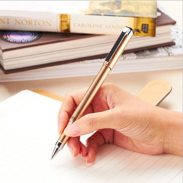 

1 piece lytwtw's new gel pen metal pen material novelty offices school supplies christmas gift handles business rose gold