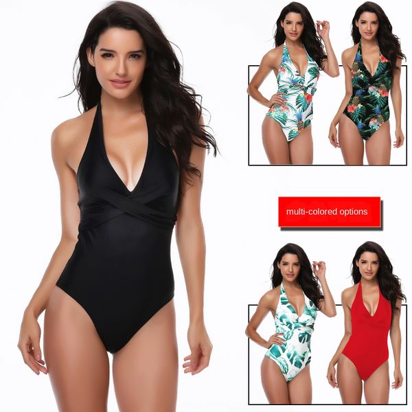 

2019 one-piece female 2019 bikini swimsuit bikini one-piece swimsuit female, White;black