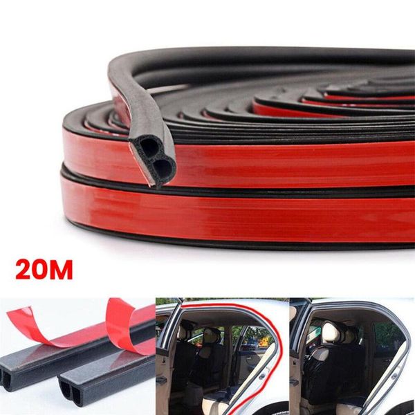 

new 20m b-shape car door window trim edge moulding rubber weatherstrip seal strip tools