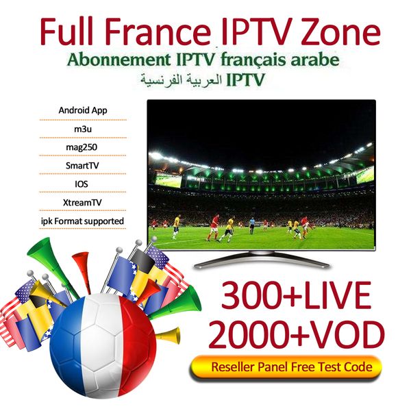 

France IPTV Subscription For Android TV BOX Europe/USA/Canada/Arabic/Italy/Germany/UK IPTV Support m3u mag box 6000 Live channels + VOD