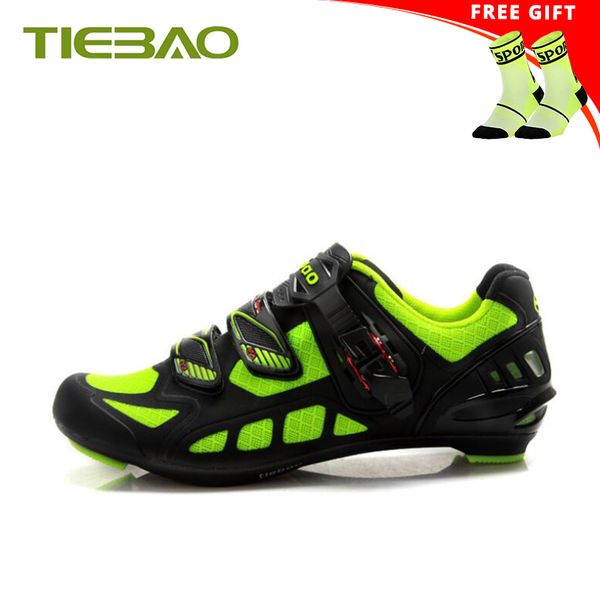 

tiebao road bike shoes sapatilha ciclismo 2019 women men bicycle riding shoes road superstar self-locking breathable bike, Black