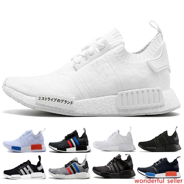 

2019 new nmd runner r1 primeknit triple black white bee nmds designer running shoes for men women oreo nmds runner sports sneakers 36-46