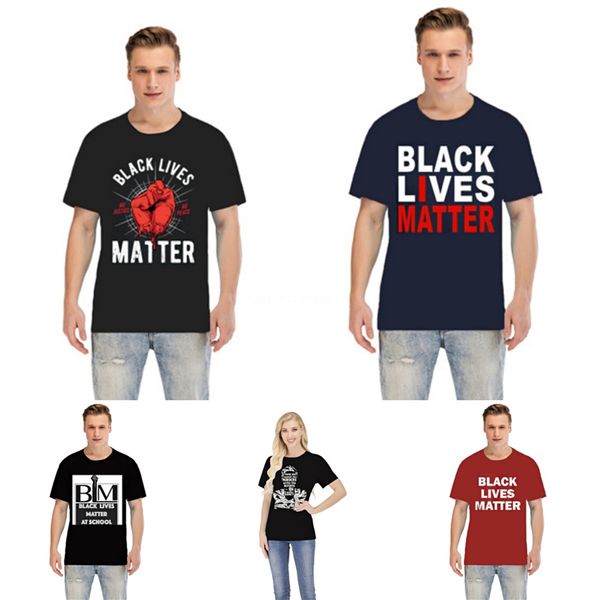 

black lives matternew 19ss luxury mens designer t shirt men women couples casual short sleeve mens round neck tees 5 colors #28, Gray;blue