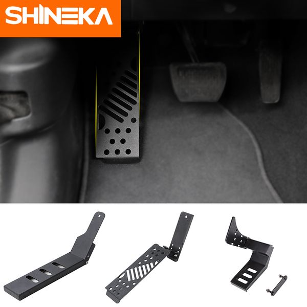 

shineka pedals for wrangler jl 2018+ aluminum alloy car brake foot rest pedal pegs plate pads cover for wrangler jl