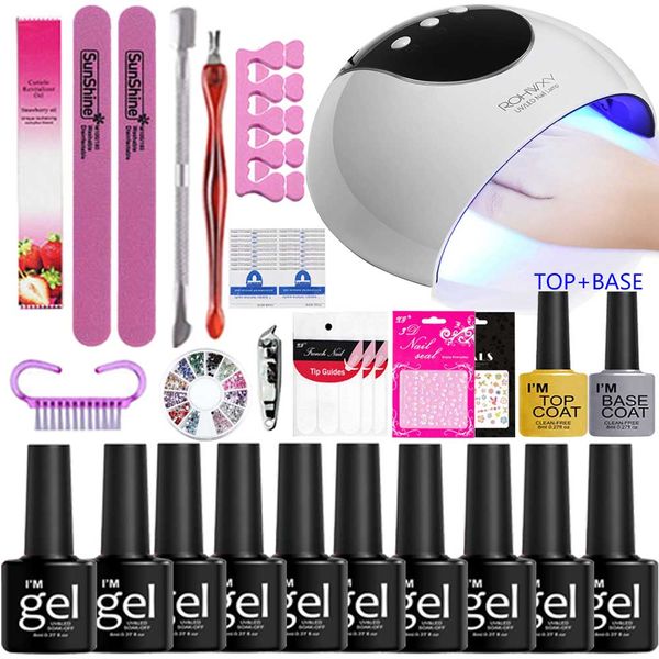 

manicure set nail extension set for manicure gel nail polish art sets 24w dryer tools for gel varnish