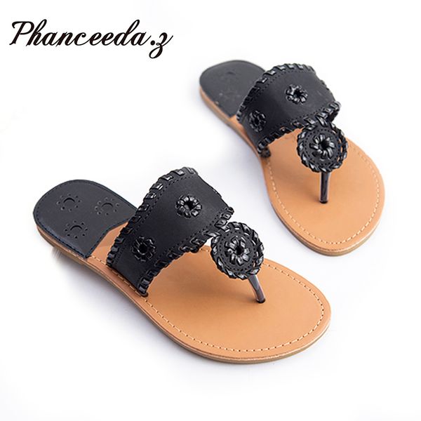 

new 2019 summer style shoes women sandals fashion bling flats solid flip flops slippers size 6-11, Black