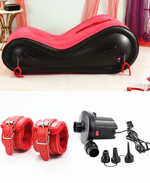 Sex Furniture Inflatable Sofa Sexy Bed Chair Pvc Flocking Sm