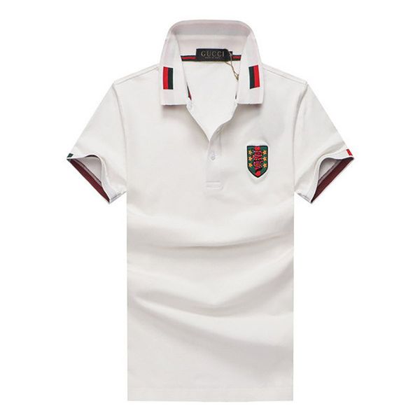 

brand men's polos fashion designer casual embroidery solid color branded men shirt breathable short sleeve polos asian size m-2xl whole, White;black