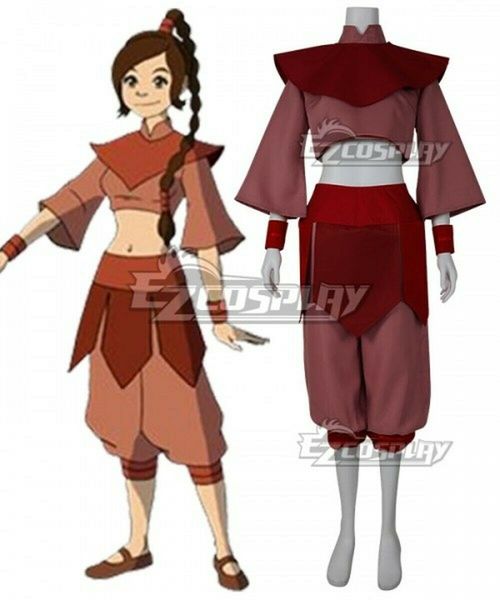 

avatar: the last airbender ty lee cosplay costume, Black;red