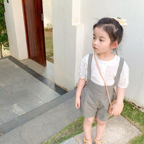 

2020 new wholesale girls boys overalls summer fashion kids shorts 1-6t hv140, Blue