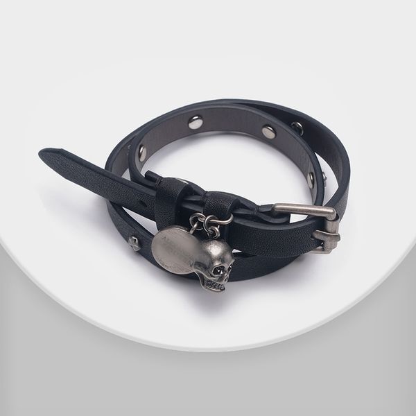 

skull design retro bracelet, Golden;silver