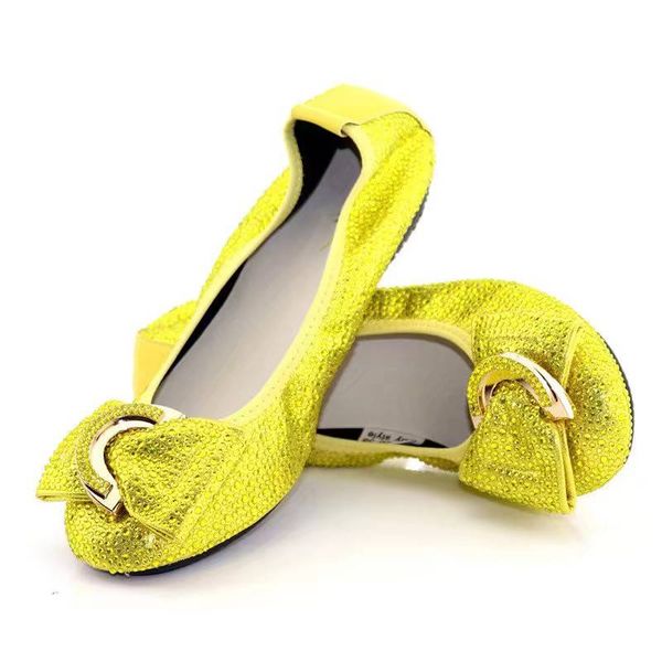

wonderful yellow women flats cover shoes with stone and metal decoration african lady dress shoes v237, Black