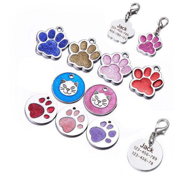 

alloy pet id name tag for cat puppy small dogs id tag for small pets kitten tag laser engraving leave message name and tel