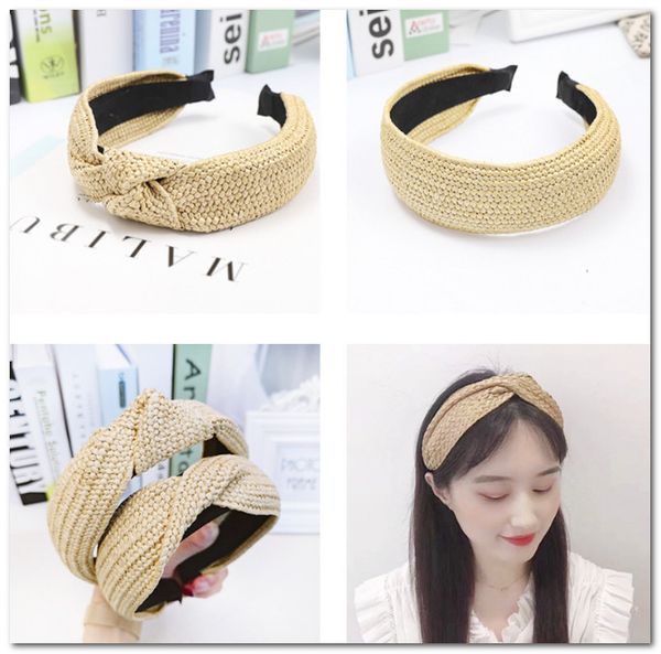 Boutique Girls Grass Braid Hair Sticks Kids Stripe Rattan Weaving