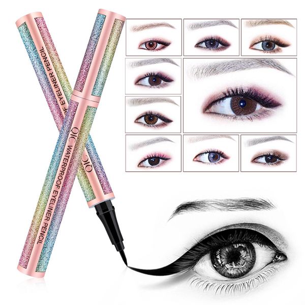 

waterproof qic starry sky eyeliner pencil 24 hours long-lasting liquid black eye liner pen non-blooming makeup tools factroy direct sale