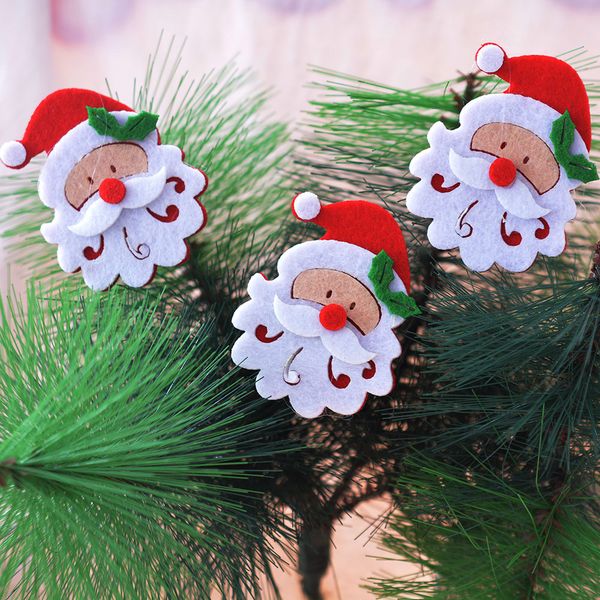 

new year 10pcs christmas decoration santa felt piece christmas tree pendant clothing patch natale noel natal kerst navidad