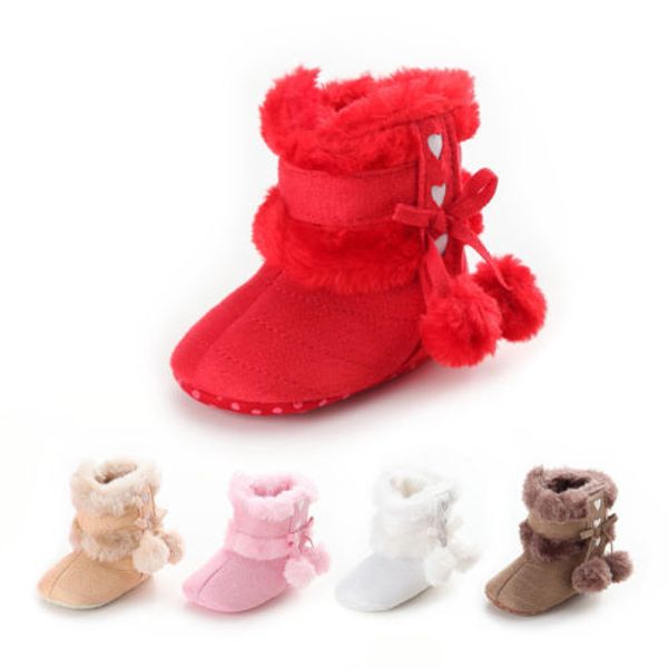 

newborn baby infant toddler boy girl snow boots crib shoes prewalker booties