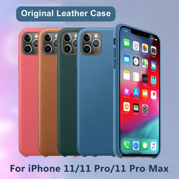 

С логотипом Оригинальный PU кожаный чехол для iPhone 11 Pro Max Xs Хг X Luxury Официальный сили
