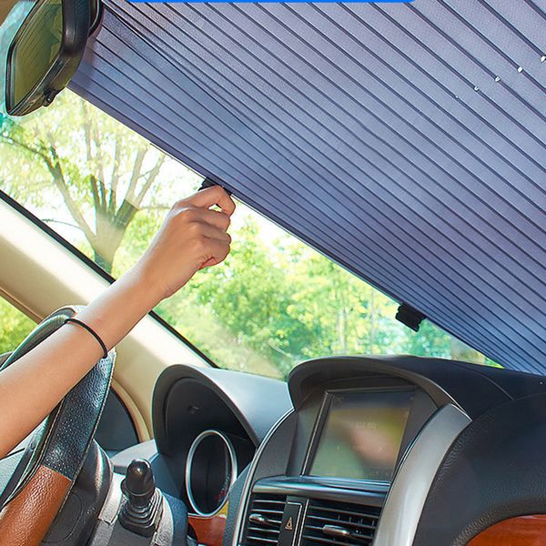 

46cm auto car retractable curtain front windshield sunshades uv protection windshield sun shade universal car accessories