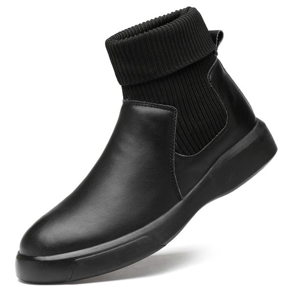 

k-tuo new men winter & autumn walking shoes male outdoor sport shoes spiring sneakers walking genuine leather kt-2020, Black