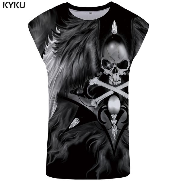 

happiness plum skull tank men wing vest funny ftness clothing 3d tankleisure mens bodybuilding singlet sleeveless shirt 2018, White;black
