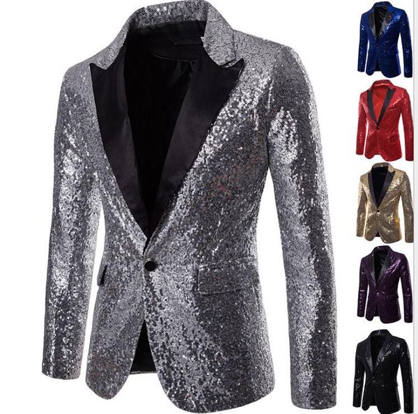 

мужчины blazer пришивание stage performer формального хост костюм жених tuxedos star костюм пальто мужской костюм выпускной вечер венчание g, White;black
