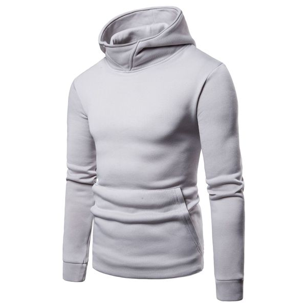 

mens solid hoodies spring autumn male casual sweatshirts long sleeved clothes for hommes, Black