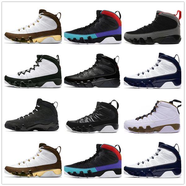 

Dream It Do It 9 9s Mens Basketball Shoes Black University Anthracite The Spirit Bred Cool Grey UNC Bred Athletics Sports Sneakers Trainers