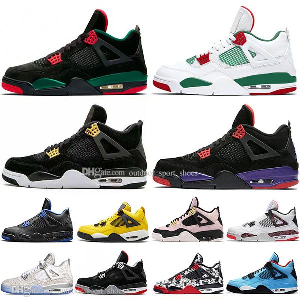 

новые bred 4 4s what the cactus jack laser wings мужская баскетбольная обувь джинсовый синий бледный цитрон мужчины спортивный дизайнер крос