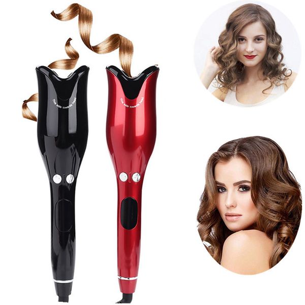 

automatic hair curler roller air spin n curl ceramic rotating magic hair curling iron for all hair types lcd digital display