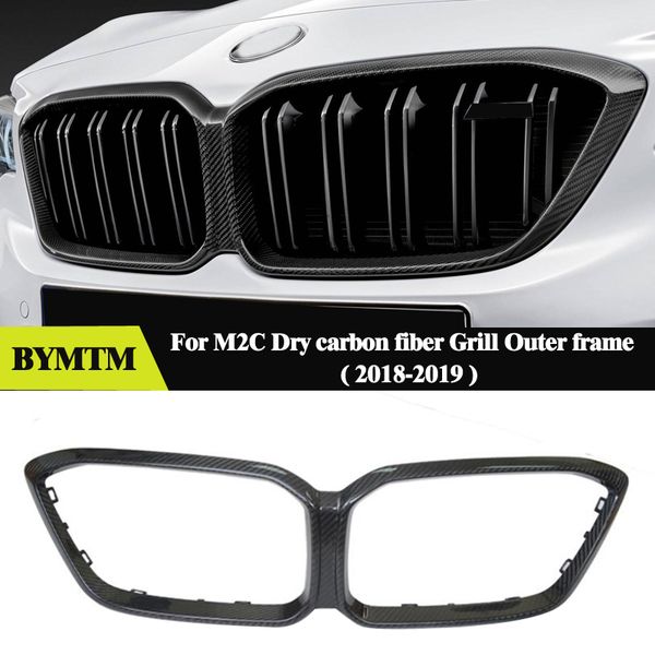 

mp style dry carbon fiber grilles frame cover grill for bmw f87 m2c m2 competition