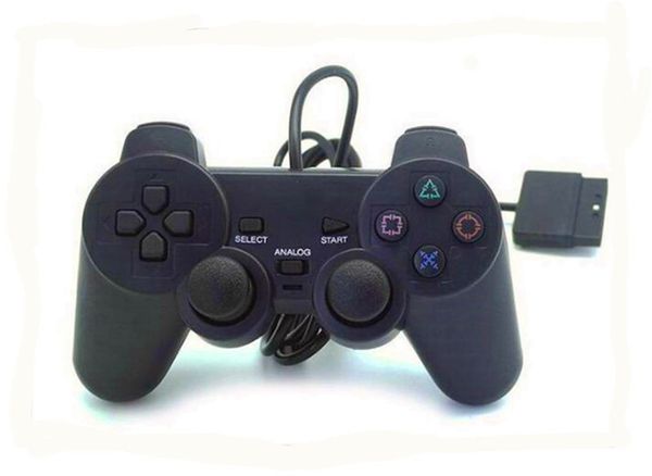 Game Controller fio para PS2 Joypad Pad wired gamepad Choque cabo longo joystick USB Wired Controller