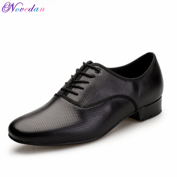 

leather dance shoes men sneakers black latin ballroom shoes 3cm low heel dance for men plus size waltz ballroom
