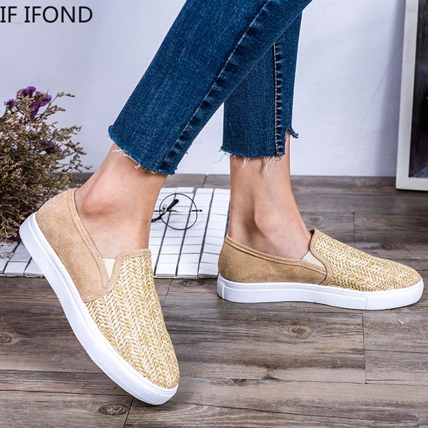 

if ifond spring summer canvas casual shoes woman flat soft bottom sneakers fashion ladies breathable braided shoes, Black