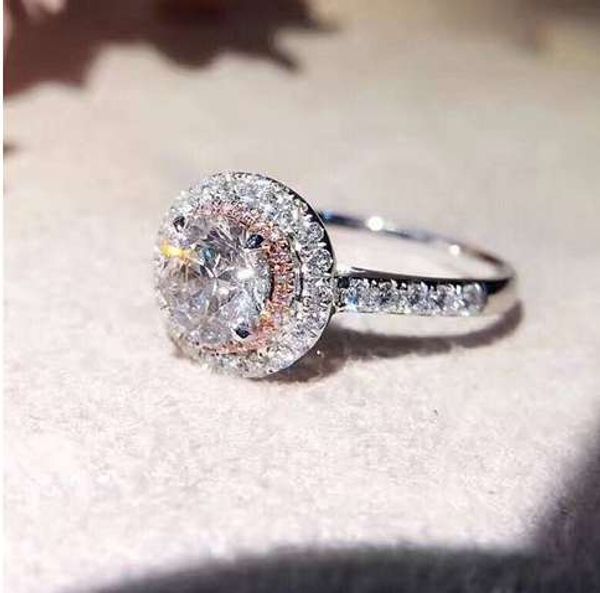 

lady elegant iced out rings fashion jewelry promise rings girlfriend gift hight quality drop shipping, Golden;silver